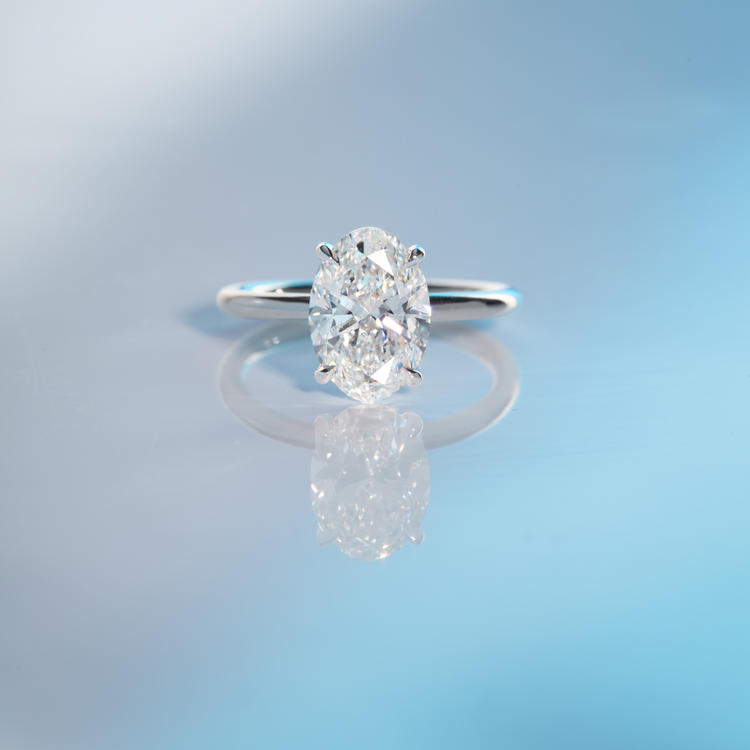Solitaire Oval Engagement Ring