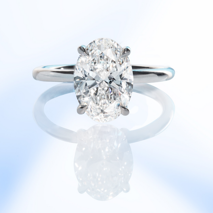 Solitaire Oval Engagement Ring